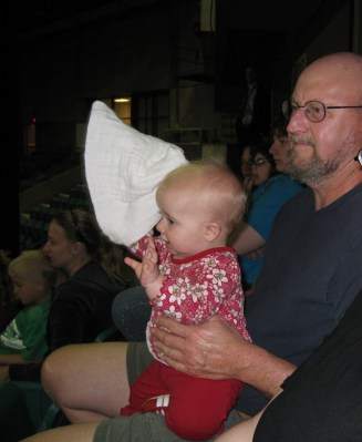 kivrin enthusiastically waving