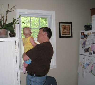 looking out the window with grandpa steve