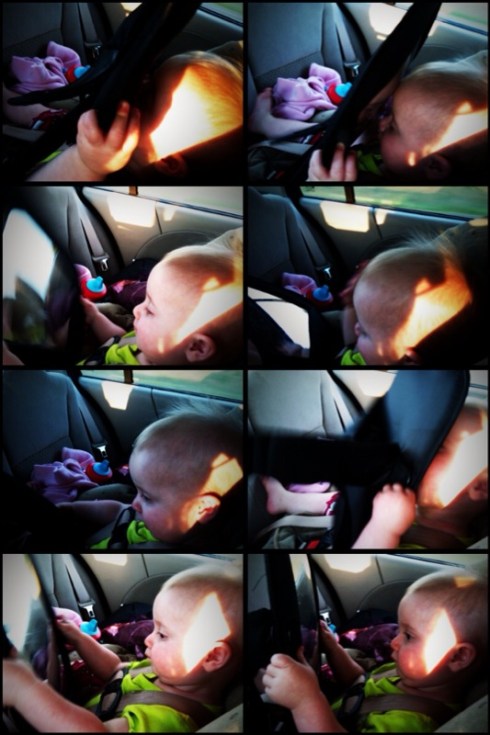 kivrin kissing the baby in the mirror in the car