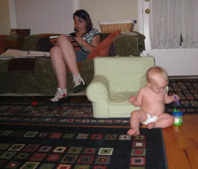 laurel does homework while kivrin plays