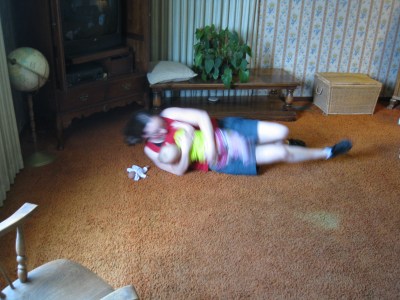 mama and kivrin rolling across the floor