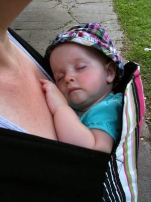 napping in the carrier