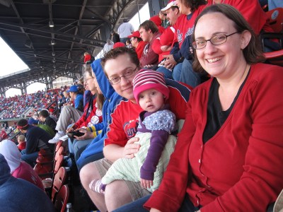 family at ballpark
