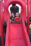 sliding with daddy