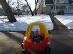 1Kivrin driving her car in the melting mid January&nbsp;snow