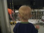 1kivrin watching daddy bulldoze the&nbsp;snow